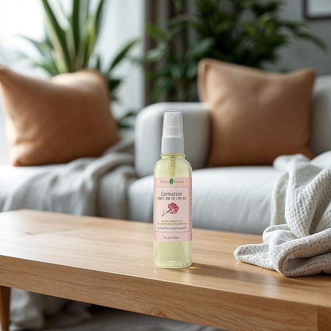 Carnation Linen & Room Spray, Natural Aromatic Bathroom Spray Made - Image 5
