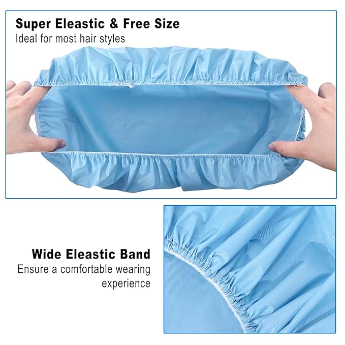 12 PCS Shower Caps for Women, Double Side Waterproof Shower Cap, Reusable - Image 6