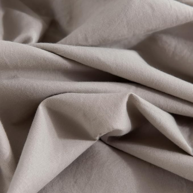 NEXHOME PRO Duvet Cover Set 100% Washed Cotton Oversized King 120"x98" Linen - Image 8