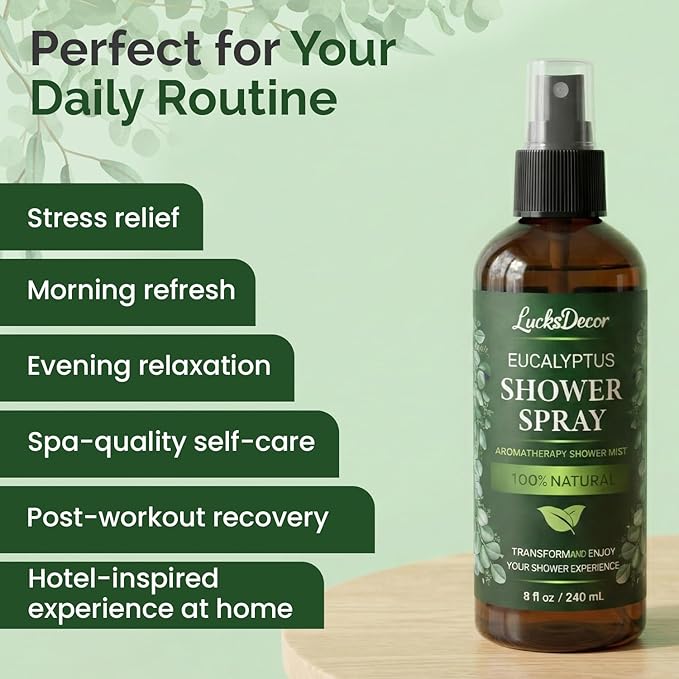 Eucalyptus Shower Spray 8oz – Aromatherapy Shower Mist, Spa and Sauna Inspired - Image 4