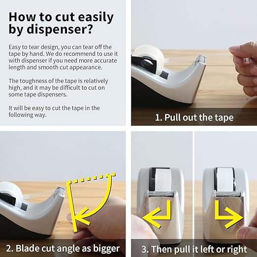 Turxayox 72 Rolls Transparent Tape Refills, Clear Tape, 3/4 x 800 Inches, Glossy Gift Wrapping Tapes for Dispenser, Office, School, Home