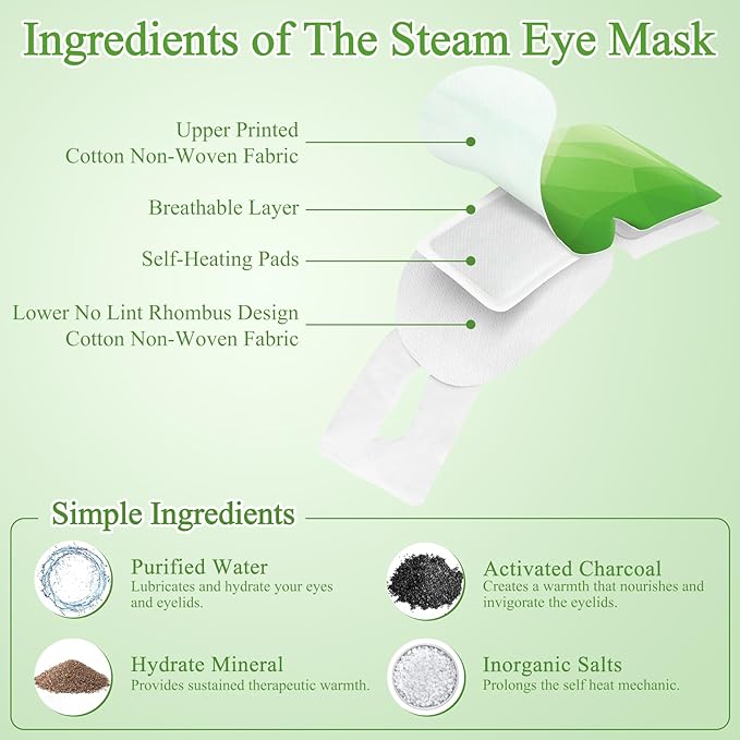 16Packs Steam Eye Mask, Heated Eye Mask - Image 4