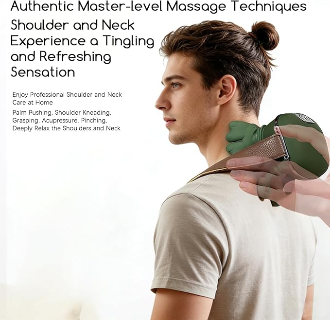 Neck and Shoulder Massager, Professional Shiatsu Neck Massager, Portable Deep - Image 4