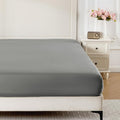 ROSE&RISY Light Grey Twin Fitted Sheet, Soft and Breathable by ROSERISY