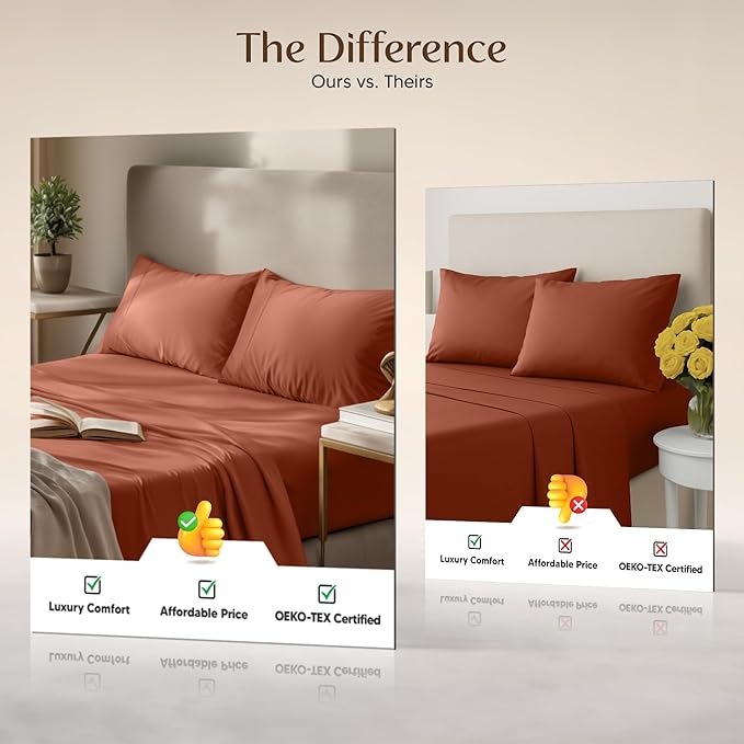 Utopia Bedding Queen Size Sheet Set – 4 Piece Bed Sheets, Soft and Breathable - Image 6