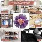 Pack of 16 Cedar Blocks and 8 Lavender Flower Sachets Craft Bag, Drawer Freshener, Linen, Shower Favor, Wedding and More, LV-E-LC-1