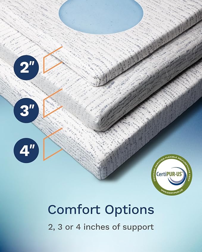 ViscoSoft 3 Inch Memory Foam Mattress Topper Twin XL - Image 7