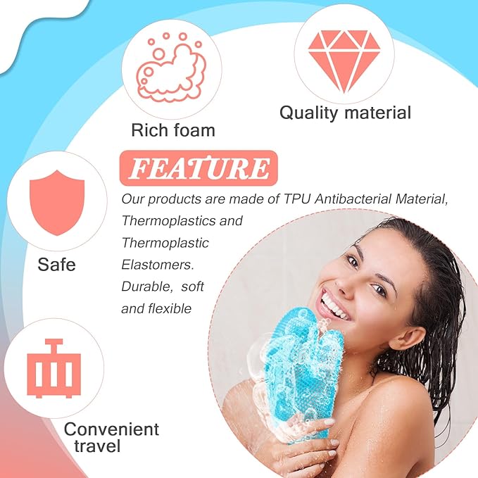 Karenhi 2 Pcs Honeycomb Exfoliating Glove Bath Mitt Body Spa Scrubber, - Image 3
