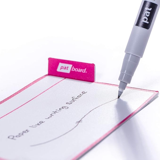 PATboard Scrum Board and Kanban Board - 16 Task Cards Medium - with nanocups® for Glass - Magenta
