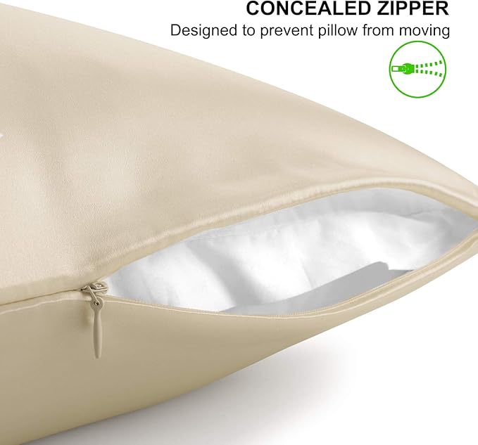 ALASKA BEAR Silk Pillowcase for Hair and Skin, Zipper Closure - Image 3