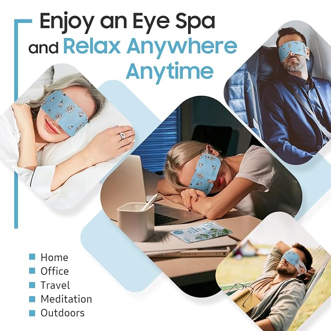 BeHoomi Steam Eye Mask, Self Heating Disposable SPA Warm Compress - Image 6