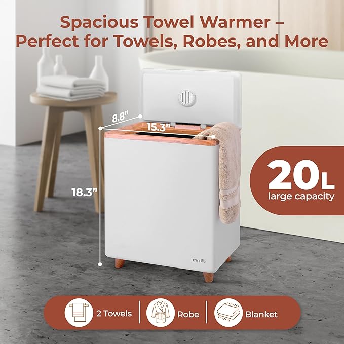 SereneLife WIFI Luxury Rectangle Towel Warmer - Image 3