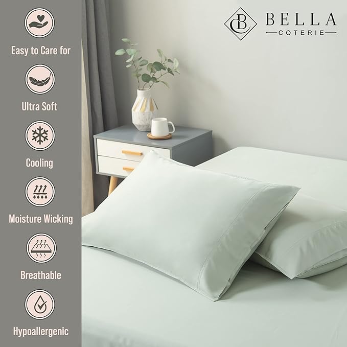 Bella Coterie | Luxury Bamboo Viscose Standard Size Pillowcase Set | 100% - Image 2