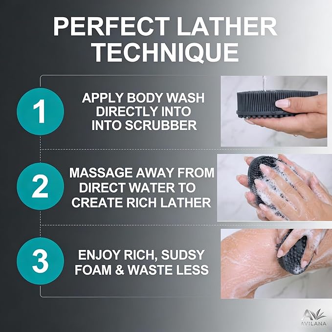 Avilana Premium Silicone Body Scrubber - Image 8
