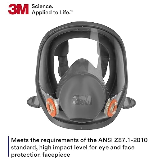 3M Full Facepiece Reusable Respirator 6900, Large Lens, ANSI High Impact Eye - Image 5