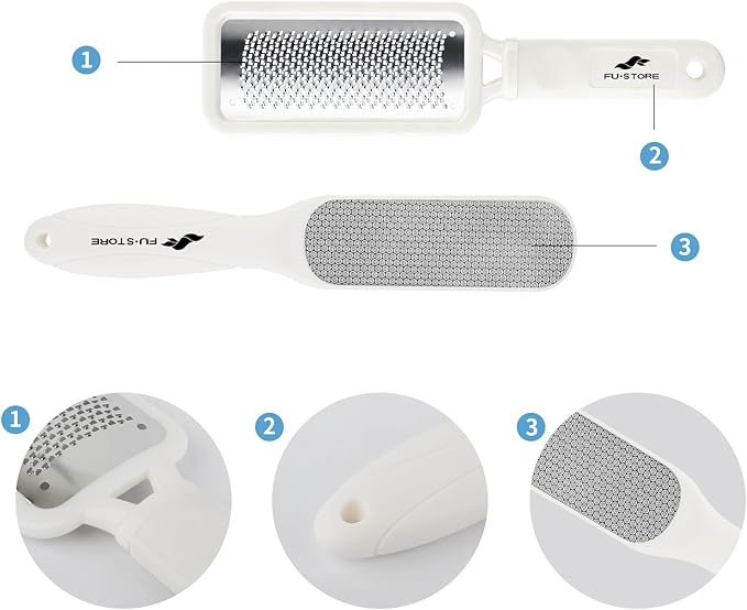 Fu Store 2 Pack Foot Files Callus Remover Stainless Steel Foot Rasp and Dual - Image 5