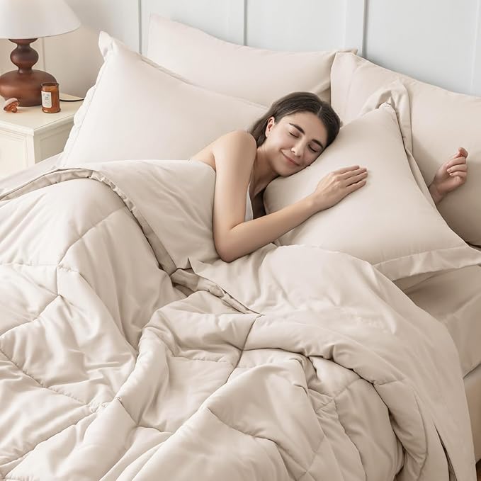 JOLLYVOGUE California King Comforter Set, Ultra-Soft Bed in a Bag Cal King Size - Image 7