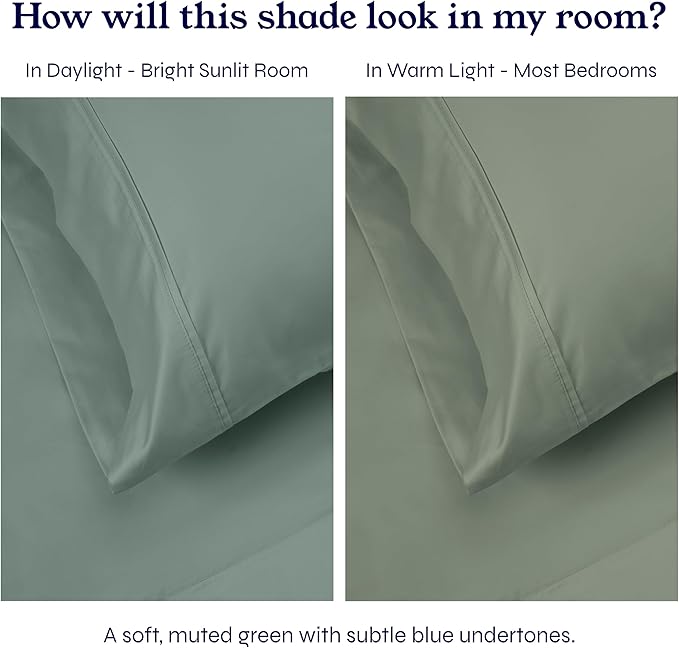 California Design Den Twin Bed Fitted Sheet, Soft 400 Thread Count 100% Cotton - Image 4