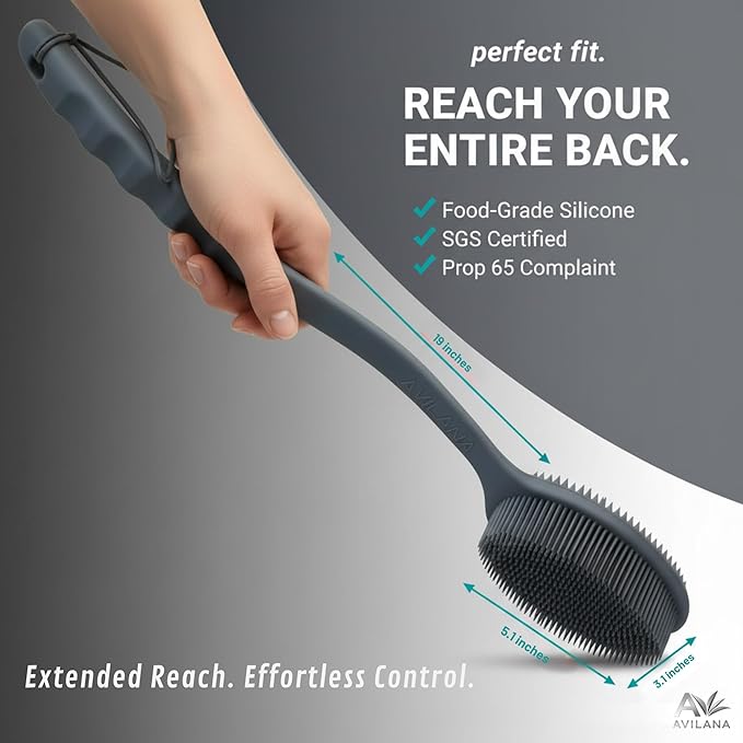 Avilana Premium Back Scrubber Long Handle 19 Inch - Image 5