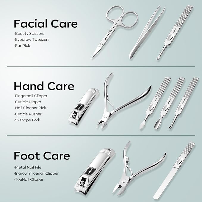 FAMILIFE Nail Kit, Professional Manicure Set Manicure Kit, 11 in 1 Stainless - Image 5