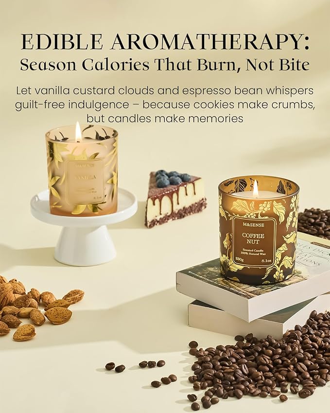 M&SENSE Tea Scented Candles, Vegan Soy Wax, Naturally Scented Mango Green Tea - Image 7