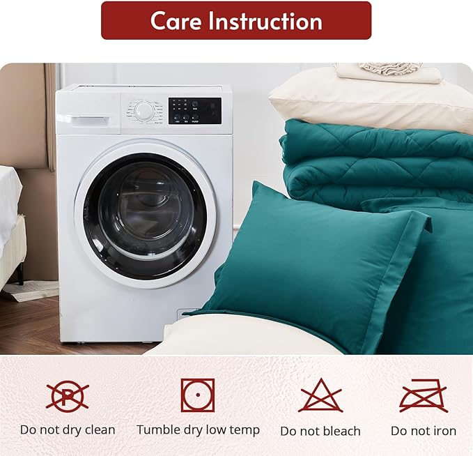 MUXHOMO 5 Pieces Twin Comforter Set, Reversible Bed in a Bag Twin Size - Image 9