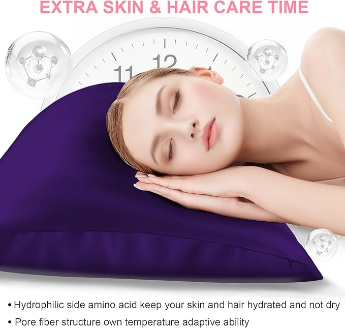 Silk Pillow Cases 2 Pack Queen Size - Image 3