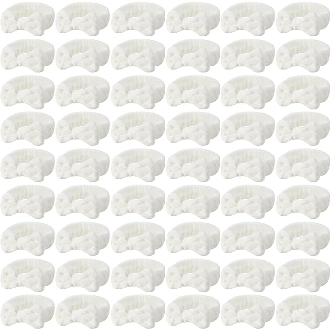 Tigeen 52 Pieces Spa Headband for Washing Face Bulk Soft Coral Fleece Skincare by Tigeen
