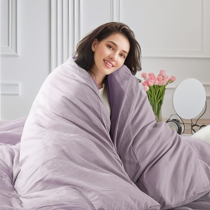 NEXHOME PRO Duvet Cover Set King Size Linen Feel Textured Organic Natural 100% - Image 7