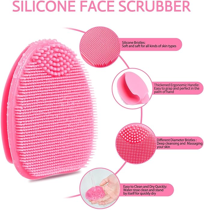 Silicone Face Scrubber, 2 Pack Face Scrubber - Image 7