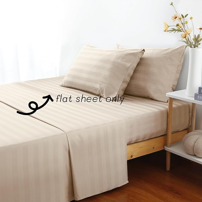 Flat Sheet Only 2 Pack, Queen Size 400 Thread Count 100% Egyptian Cotton Flat - Image 5