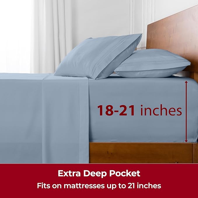Mellanni Extra Deep California King Sheets - Image 6