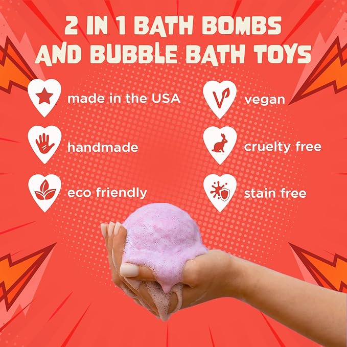 Superhero Boys Bath Bombs with Surprise Hero Toys Inside - Image 5