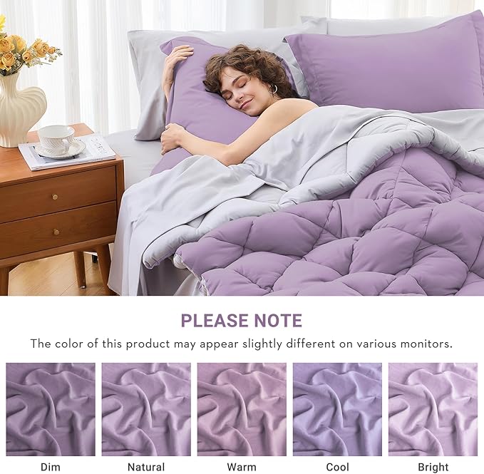 MUXHOMO 7 Pieces Full Comforter Set, Reversible Bed in a Bag Full Size - Image 4