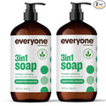 Everyone 3-in-1 Soap, Body Wash, Bubble Bath, 32 Ounce, Peppermint Tea Tree by Everyone