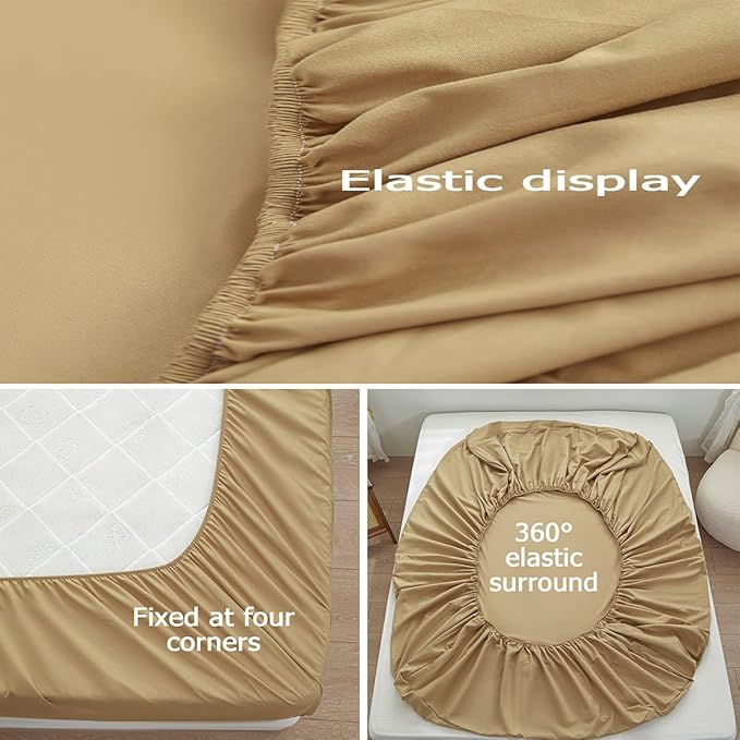 Bedding Queen Size Fitted Sheet Only- Bottom Matress Fitted Sheet-Fits 15inches - Image 4