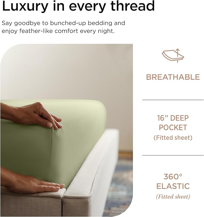 Threadmill Luxury 800 Thread Count Full Size 100% Cotton Sheets - Image 3