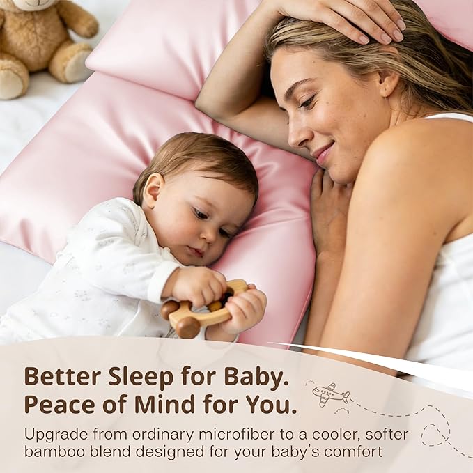 MR&HM Breathable Toddler Pillowcase 13"x18" Travel Pillow Case Set of 2 - Image 6