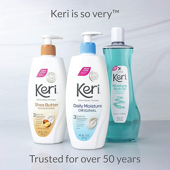 Keri Moisturizing Shower and Bath Oil, 16 Fl Oz - Image 5