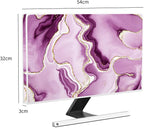 Baocicco Violet Gold Marble Waterproof Computer Monitor Dust Cover 22, 23, 24, 25 Inch for Home Office Creative Computer Dust Proof Monitor Covers for Computer Screen Anti-Static Dustproof Protective