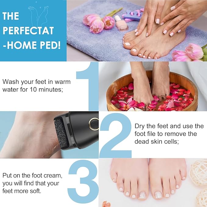 2 Pack Electric Foot File Callus Remover - Image 7