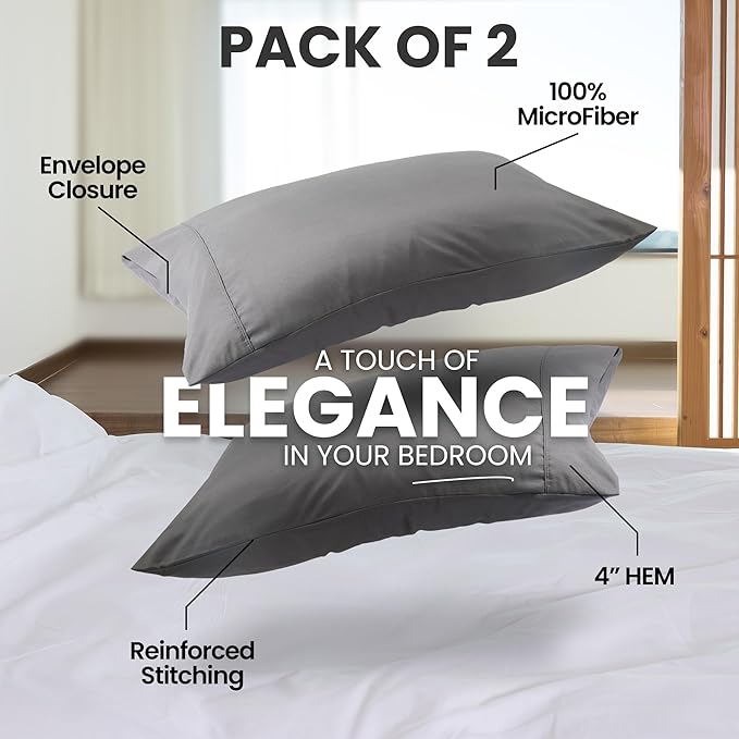 Utopia Bedding Pillow Cases Queen Size 2-Pack – Soft Brushed Microfiber – - Image 5