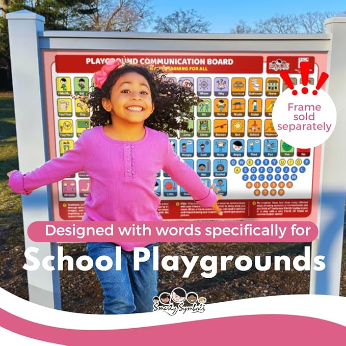 Weather-Proof Aluminum School Playground Communication Board for Autism - Outdoor Inclusive Communication Aid, Lightweight & Durable for Autism & Inclusive Play