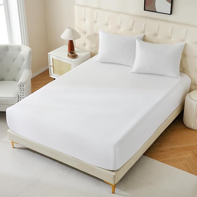 White Bulk King Fitted Sheet Only Deep Pocket 24 Pack, Quick Sort Bottom Bed - Image 2