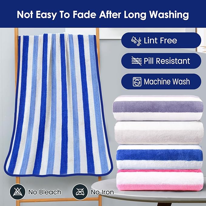 JML Bath Towels Set, Large Microfiber Bath Towel - Image 6