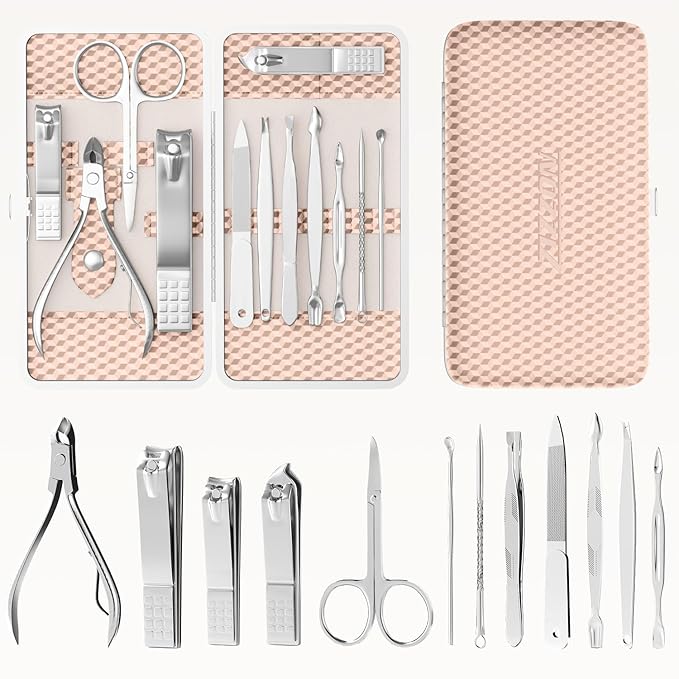 ZIZZON Professional Nail Care kit Manicure Grooming Set - Image 2
