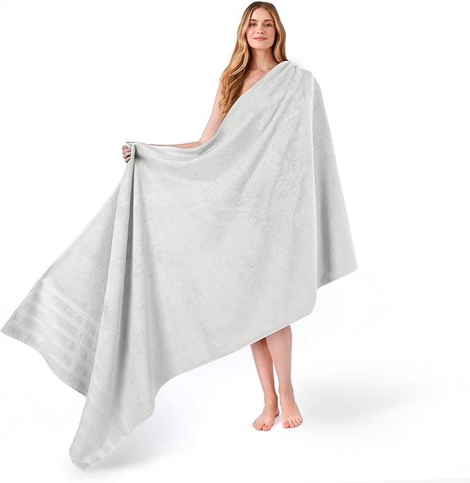 American Soft Linen 35x70 Jumbo Large Bath Towel, 600 GSM 100% Cotton Turkish by AmericanSoftLinen