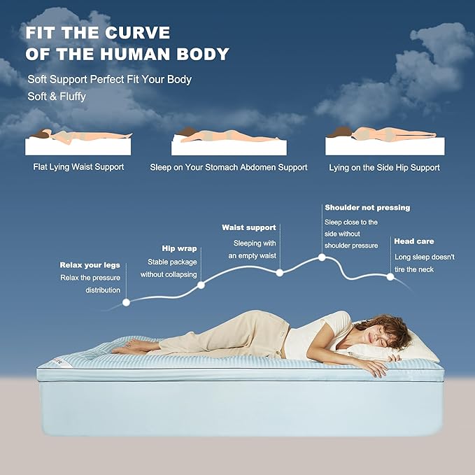 BEDLORE Twin XL Mattress Topper, Thick Pillow Top Pad - Image 3