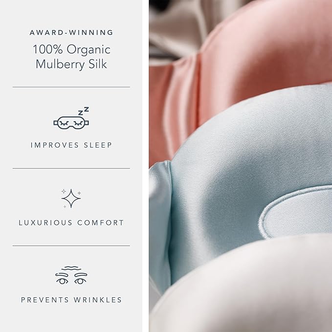 Fishers Finery 25 Momme 100% Organic Mulberry Silk Adjustable 3D Sleep Eye Mask - Image 3