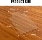 Kuyal Chair Mat, Rolling Chair Mat for Hardwood Floor, 45" X 53" Transparent PVC Home Office Floor Protector Mat (45" X 53" with Lip)